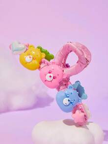 SHEIN X Care Bears 可爱双面 3D 熊形设计发爪，适合女士和女孩，6 只熊 - 彩色 - 查看 9