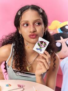 FanGlow THE POWERPUFF GIRLS X SHEIN Buttercup 1pc Colorful Cartoon Tattoo Sticker Suitable For Shoulder, Neck, Clavicle, Arm, Body Art, Temporary Waterproof Simulation Tattoo Sticker - Multicolor - View 3