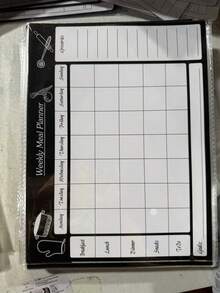 SHEIN 磁性冰箱日历、可擦写软白板贴纸、周计划表和月计划表、办公用品、橡胶、家庭和办公室使用的提醒备忘板 - 彩色 - 查看 16