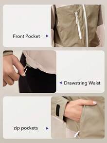 OutZeal Women Water-Resistant Multi Pockets Drawstring Hem Outdoor Jacket Hiking Camping