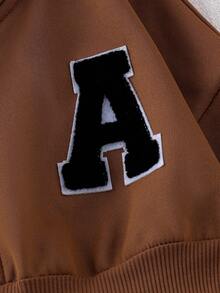 Sparklyn 女孩休闲日常运动棕色长袖连帽拉链连体裤，舒适腰部抽绳简约连体裤，秋季