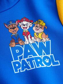 SHEIN | PAW Patrol Set de 2 piezas de ropa deportiva informal para niño pequeño, que incluye sudadera con estampado de cachorro de dibujos animados y pantalón de chándal de punto para uso casual al aire libre