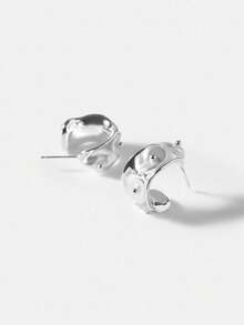 MOTF PREMIUM C-SHAPE BEADED EARRINGS - Silver - View 8