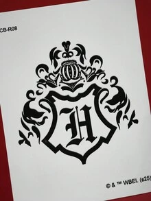 HARRY POTTER X SHEIN FanGlow Adesivo de tatuagem semipermanente Hogwarts House, 1 peça, suco de ervas, que dura 14 dias sem desbotar ou refletir, adequado para ombro, pescoço, clavícula, braço, arte corporal