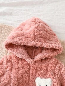 SHEIN Playful Pals 2 件套女婴春秋休闲风格套装保暖长袖上衣和长裤 - 粉色 - 查看 6