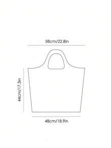 Betty Boop x SHEIN 1个可爱卡通图案可折叠涤纶手提袋，带可拆卸链条小袋，爱心俏皮设计，适合派对、礼品袋、圣诞节、节日、情人节等场合。 - 紅色 - 查看 5
