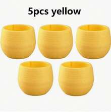 SHEIN 5/10/20 piezas Macetas mini para suculentas y plantas pequeñas, macetas intercambiables DIY con agujero de drenaje y depósito de agua, decoración de escritorio linda