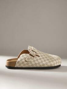 Solecia Giày bệt họa tiết hình học cổ điển dành cho nữ - Vàng - Xem 1