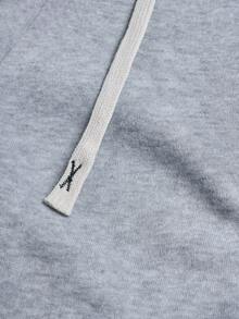 STYNVO Avant-Garde Men's Light Grey Wide Leg Sweatpants Long Knitted Fabric Plain Design With Zipper Detail Perfect For Hip-Hop Streetwear Grey Baggy Jeans Men Baggy Jeans Streetwear Classic Wear Best Style 1979 Sweatpants - Light Grey - View 4