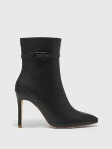 CUCCOO BIZCHIC 女士时尚高跟中筒靴 - 黑色 - 查看 2