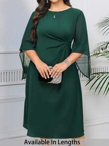 SHEIN PETITE CURVE Christmas - - Green - View 1
