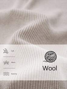 SHEIN X Jwoww Aalyst Vestido de punto de cuello alto de manga larga de mezcla de lana para mujer - Marrón Mocha - Ver 8