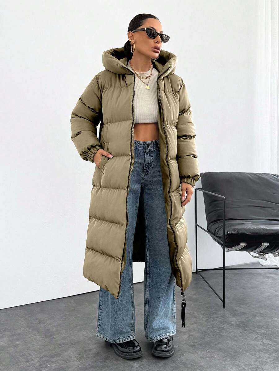 EURMUSE Premium Quality, Keep Warming Feature, Large Puller Puffer Wintercoat - Apricot - View 1