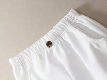 Souflis Souflis 3 件套幼儿婴儿男童休闲口袋松紧腰裤，纽扣装饰，百搭款式，适合春、夏、秋、冬、日常、上学、旅行、运动 - 彩色 - 查看 3