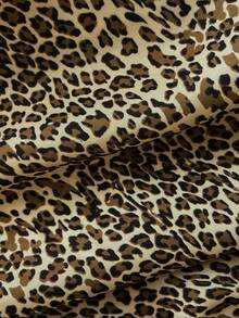 Elamini Calças leves e sensuais de leopardo com pernas largas, 2025, com cordão, cós elástico, justas e justas, adequadas para uso diário, volta às aulas