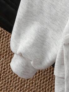 Genkimix Kids Tween Girls Casual Thermal Lined Faux Fur Trim Zip Up Hoodie, Gray Zip Up Jacket Loose Fit, Girls Jacket With Hoodie Fall Winter - Light Grey - View 5