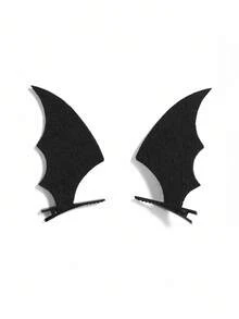 女式万圣节蜘蛛网网眼透视胸围镂空撞色滚边蝙蝠袖服装 - 黑色 - 查看 8