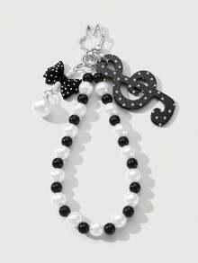 ROMWE Anime Keyrings & Keychains - Black and White - View 9