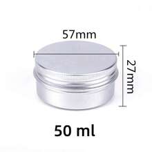 Bộ 24 hộp thiếc nhôm có thể tái sử dụng, hộp thiếc nhôm có nắp vặn và nhãn dán, hộp đựng mỹ phẩm cỡ nhỏ tiện dụng khi đi du lịch, dùng để đựng son dưỡng môi, kem dưỡng da, kem dưỡng ẩm, mặt nạ, nến mini, mỹ phẩm. - Bạc - Xem 6