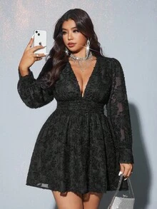 Viva Relle Vestidos de fiesta talla grande - Negro - Ver 5