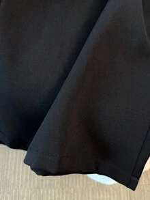 GlowEve CURVE Pantalones diarios casuales plisados de talla grande y unicolor - Negro - Ver 5