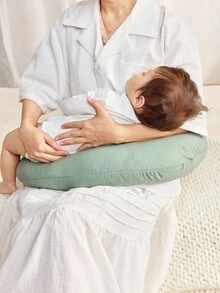 Cozy Pixies 1pc Soft & Comfortable Green Bowknot Nursing Pillow, Helps Baby Sleep And Protects Breastfeeding - Green - View 8