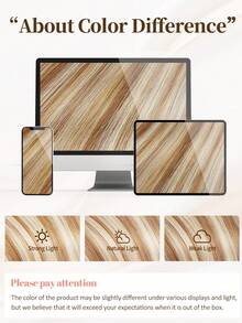 50 股微环接发真人发 P6/613# 渐变棕色至漂白金色微珠接发超顺滑超柔软丝滑直发微环健康人发接发适合女性