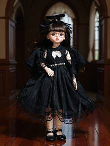 1件30厘米森林仙子娃娃衣服，花边连衣裙，手工精细制作，适合BJD/SD娃娃，公主派对服装，女孩收藏礼物，春季拍照道具，非毛绒填充 - 彩色 - 查看 4