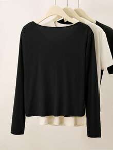 Áo khoác cardigan mỏng đơn sắc thoải mái thoáng khí tay dài cài nút phía trước cho nữ - màu đen - Xem 2