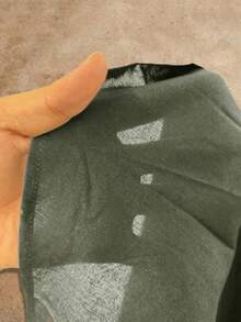 HIMLAND 男士休闲字母皮革贴片装饰立领修身短袖衬衫 - 綠色 - 查看 4