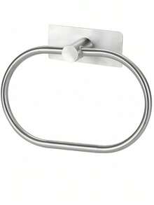 Selbstklebender Handtuchhalter, Badezimmer Handtuchring Halter, Geschirrtuchhalter ohne Bohren, Edelstahl Hänger, Taschentuchhalter, Handtuchständer, WC Zubehör Organizer Aufbewahrung