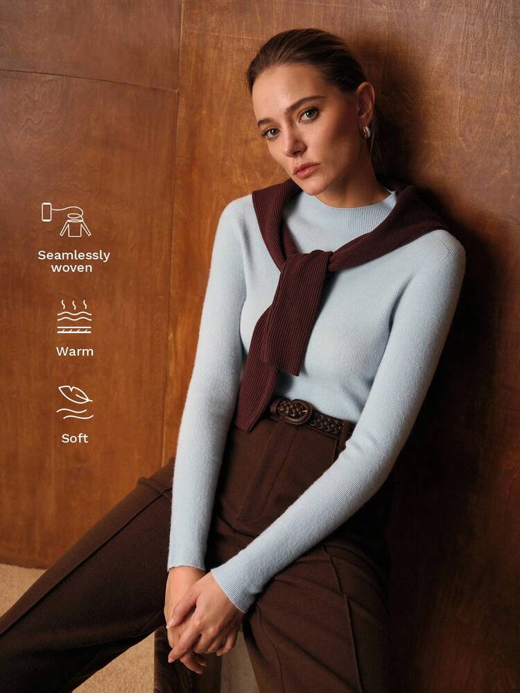 MOCK NECK SLIM FIT SWEATER