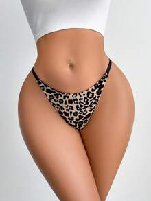 3pcs/Pack Sexy Leopard Print Women's Thong Underwear, Fashionable & Breathable ClassicAnimalPrint - Multicolor - View 7