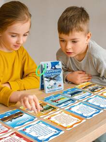 Zazumi 1SET Toddler Flash Cards Everyday Objects Vehicles Traffic Signs Space Astronomy Preschool Learning Toys For Kids Brain Development Attention Span Realistic Photos - Multicolor - View 2