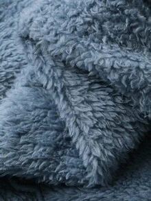 Livesso 女士宽松羊毛高领运动衫 - 藍色 - 查看 3