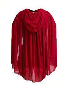 Fantasy Costume 3pcs/Set Sexy Sheer Little Red Riding Hood Costume For Women, Halloween - Multicolor - View 7