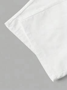 少女双面腰带，字母刺绣休闲阔腿裤，适合日常穿着、冬季、母女装，时尚秋季母女白色宽松阔腿裤 - 白色 - 查看 7