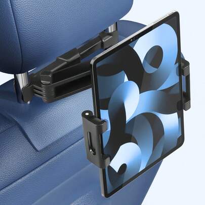 Teckwe Car Back Seat Headrest Tablet Phone Holder, Compatible With 4.7-12.9 Inch Devices, Adjustable, Suitable For Road Trips