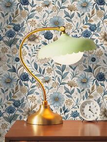 1 卷法国复古风格自粘墙纸 - 蓝色和棕色花卉图案，防水防潮接触纸，可移除和重复使用，适用于卧室、餐厅、客厅电视背景、橱柜、桌子、书架、家具翻新等家居装饰，易于安装 - 彩色 - 查看 3