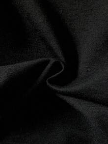 SHEIN Newborn Casual Ribbon Bow Top And Straight Leg Bow Pants Set Fall Winter - Black - View 5