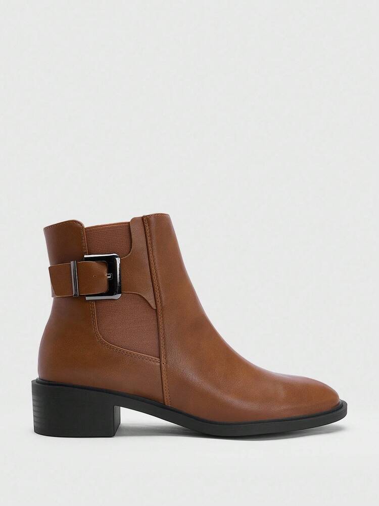 CUCCOO BIZCHIC Women's Casual Minimalist Side Zipper Ankle Boots
