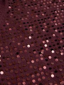 Aveloria Rosie 2件套亮片装饰宽松毛衣+中长裙 - 中紫紅色 - 查看 8