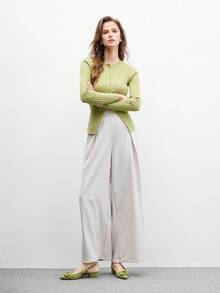 CUCCOO BIZCHIC 女士尖头休闲通勤百搭平底鞋 - 橄欖綠 - 查看 10