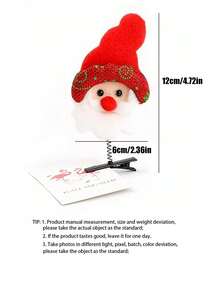 PETSIN 1 Piece Of Cartoon Christmas Hair Clip, Antler Hair Clip, Pet Christmas Hair Clip, Hair Accessory, Headwear, Pet Supplies - Multicolor - View 7