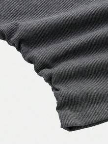 Girlism Tween Girls Grey Knit Pullover Sweater And Cargo Pants Set Fall Winter - Dark Grey - View 3