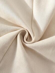 Franclia 女式纯色仿麂皮双排扣侧袋常规夹克 - 杏色 - 查看 3