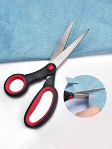 1PC Scissors With Ultra Sharp Blades, Multipurpose Sharp Sewing Craft Fabric Scissors For Office Home Office Teacher Art Supplies, Soft Comfort-Grip Right/Left Handles - Multicolor - View 8