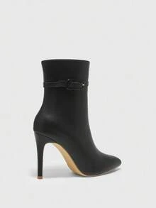 CUCCOO BIZCHIC 女士时尚高跟中筒靴 - 黑色 - 查看 8