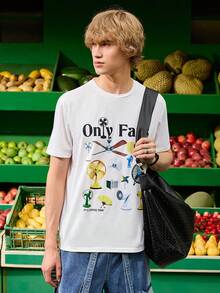 Claim Dot Black Graphic Print Short Sleeve T-Shirt For Men Graphic Tees Funny, Only Fans Men S Retro Pattern T Shirt, Graphic Tees Men Y2k - White - View 5