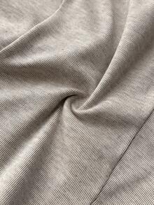 SHEIN EZwear Set de 2 piezas de top con capucha y pantalones casuales para mujer - Albaricoque - Ver 3